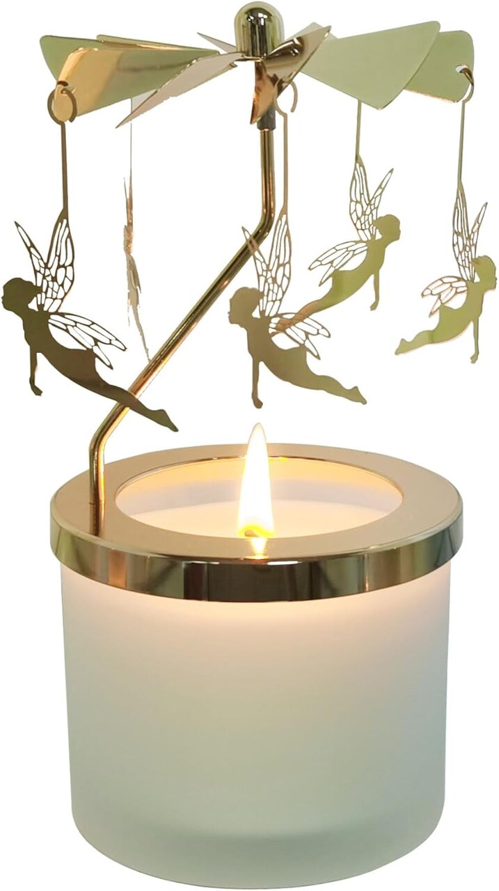 Lavender Scented Candle Carousel Rotary Candle Holder Spinning Tea Light Holder Birthday Gifts